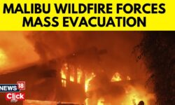 Malibu Fire News | California Wildfire Forces Malibu Evacuations Amid High Winds | N18G