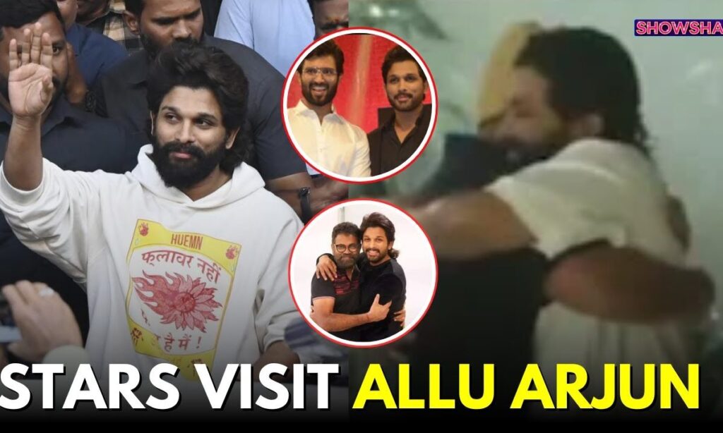 Vijay Deverakonda, Sukumar & Others Visit Allu Arjun After Bail In Pushpa 2 Stampede Case | WATCH