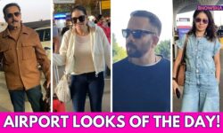 Sunny Leone, Rohit Shetty, Sunidhi Chauhan & Gulshan Grover Flaunt Their Chic Airport Looks I WATCH