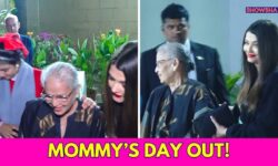 Aishwarya Rai's Mother Makes A Rare Appearance As She Arrives To Watch Aaradhya's Performance