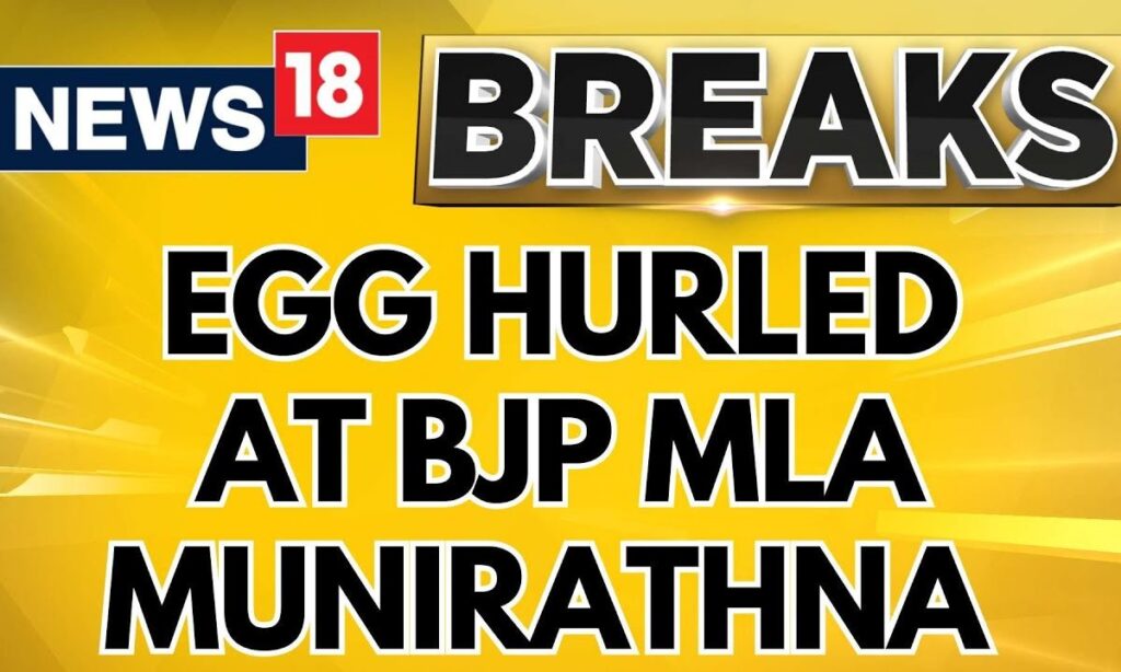 BJP MLA & Former Karnataka Minister Munirathna Hurled With Eggs During An Event, 3 Detained | News18