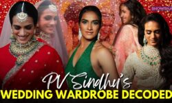 PV Sindhu’s Wedding Looks: From Metallic Blue Dress To Red Kanjivaram Saree & Sparkling Green Gown