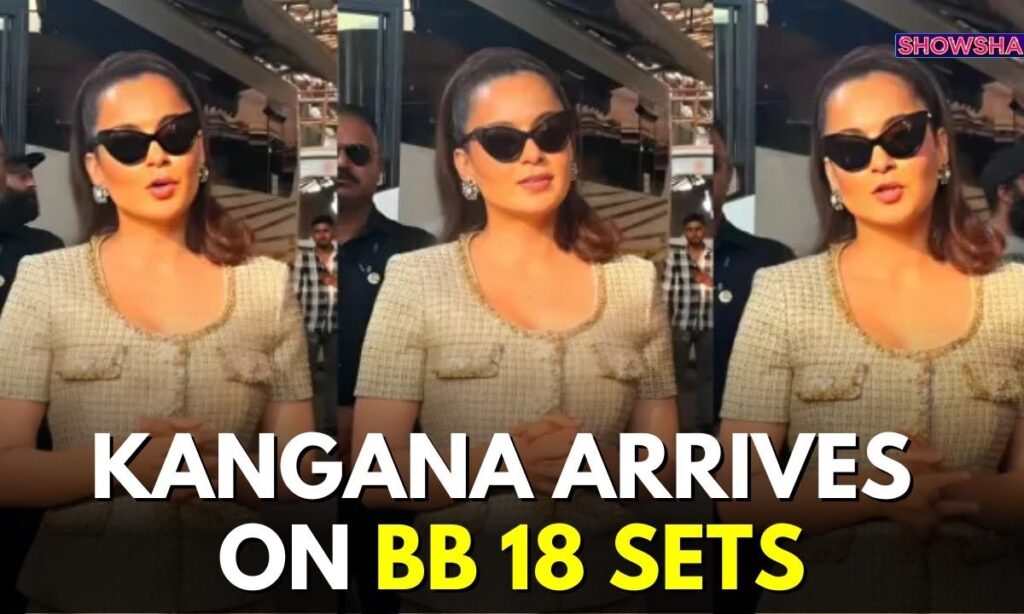 Kangana Ranaut Is All Smiles As She Visits Bigg Boss Set To Promote Emergency Ahead Of Its Release