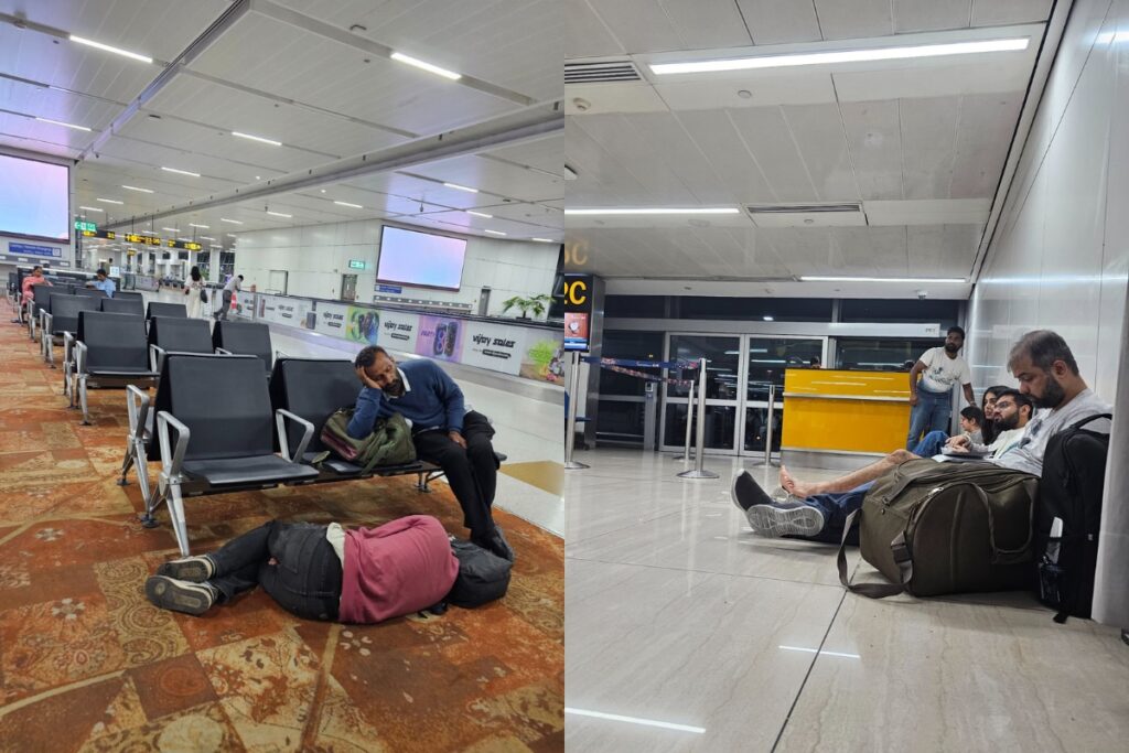 All Chairs Vacant, Why Some Passengers At Delhi Airport Are Opting For The Floor