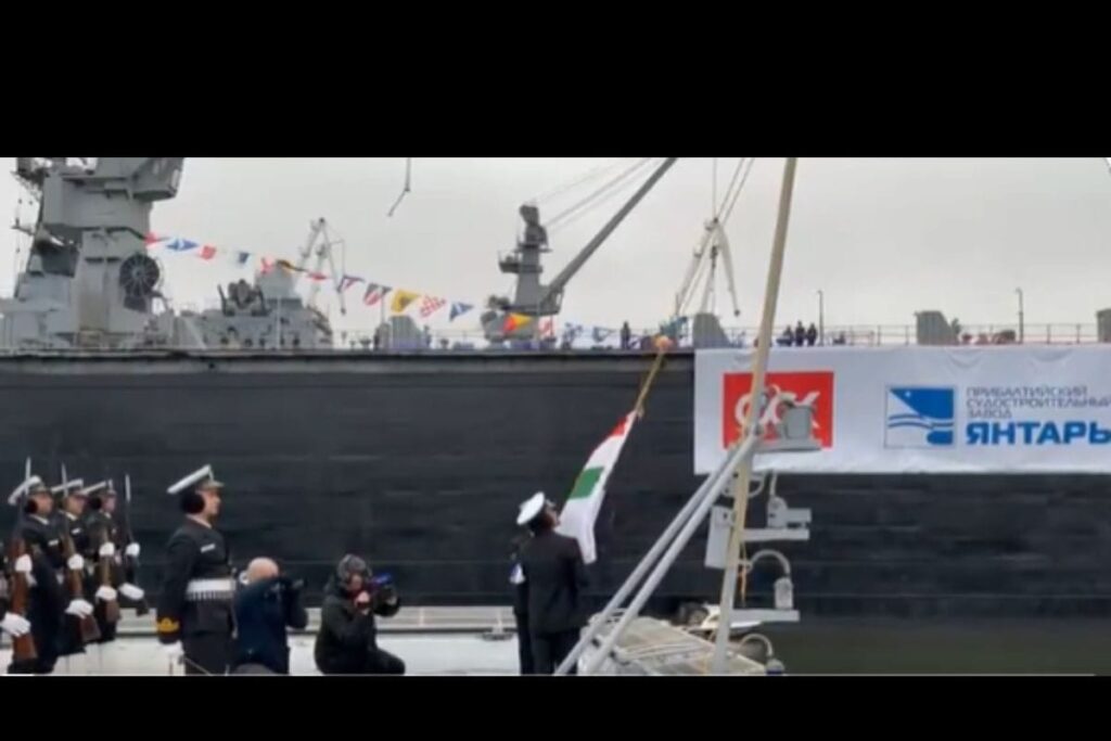 Missile Frigate INS Tushil Inducted Into Indian Navy In Russia