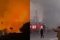 Dense Smoke, Massive Flames Fill Sky: Video Captures Moments After Jaipur Gas Tanker Crash