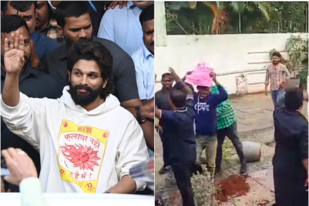 Protests Outside Allu Arjun's Home, 6 Arrested; BJP Calls It 'State-Sponsored Terrorism'