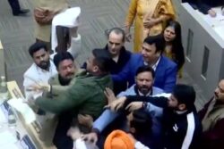 Video: Congress, BJP Councillors Clash Over Ambedkar Row, Opposition Passes Motion Against Amit Shah