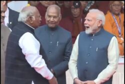 Watch: PM Modi, Mallikarjun Kharge Share Rare Smile As Leaders Honour Babasaheb Ambedkar