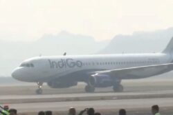 Navi Mumbai Airport's First 'Validation Flight' Lands, Celebrated With Water Cannon Tribute | Watch