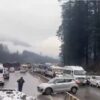 Snowfall In Himachal Disrupts Traffic, Vehicles Stuck As Over 100 Roads Shut