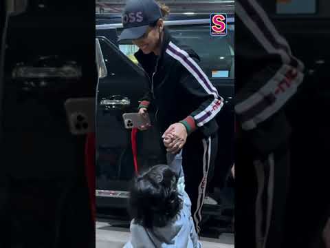 Indian Cricket Harbhajan Singh & Geeta Basra Spotted At Airport With Their Little Munchkins | N18S