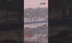 Braving The Chill, Devotees Take A Sacred Dip At Triveni Sangam In Prayagraj #Mahakumbh2025 N18S