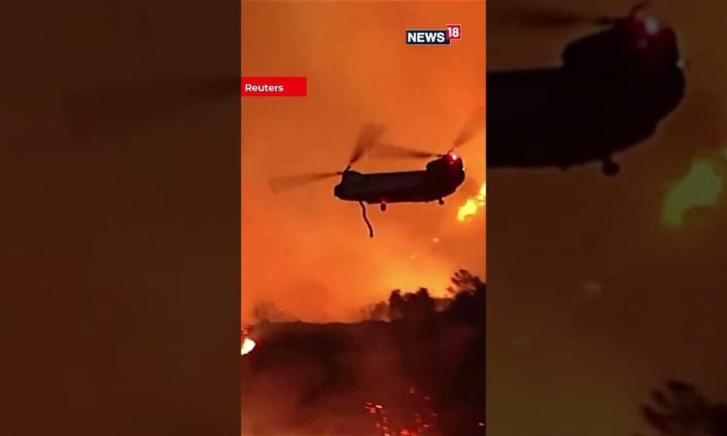 Aerial View- Wildfires Rage Across Los Angeles | #wildfire | N18S