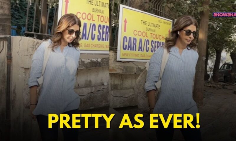 Shweta Bachchan Hits The Street In Casual Fits, Flaunts Freshly Done Short Waves | WATCH