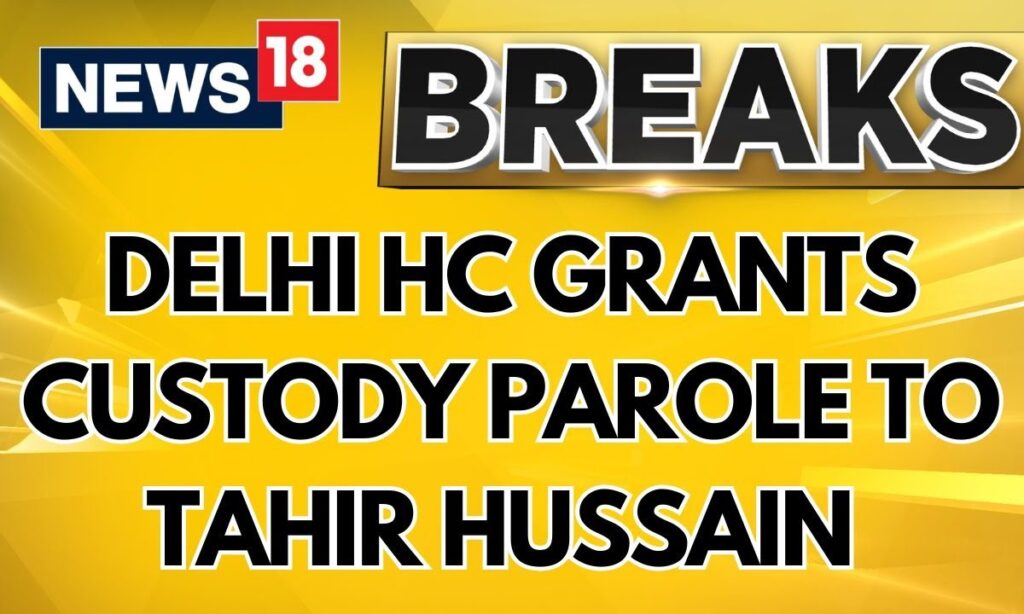 Delhi HC Grants Custody Parole To Tahir Hussain For Filing Nomination Papers For Assembly Polls