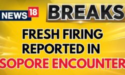 Kashmir Encounter News | Sopore Encounter Day 2: Fresh Firing Reported, Soldier Injured | News18