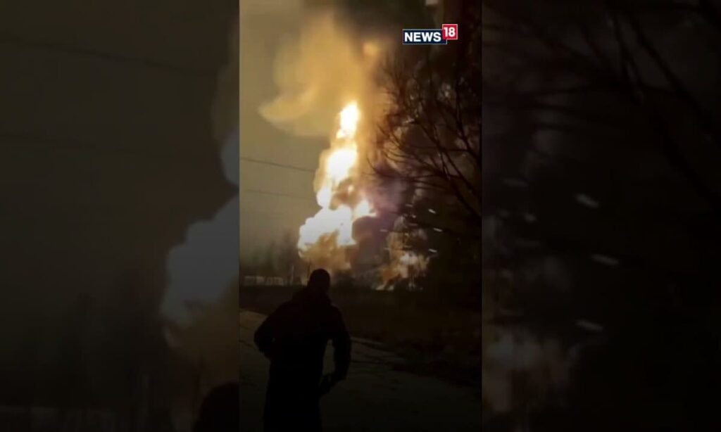 People Run Away As Ukrainian Drones Hit A Russian Oil Refinery In The City Of Ryazan | N18S