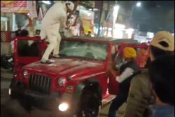 Jaipur Police Officer's Son Rams Thar Into Sikh Procession, Mob Vandalises Jeep | Video