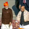 PM Modi Continues 'Desi' Look Tradition On Republic Day, Dons Vibrant Yellow And Red Turban | See Pics