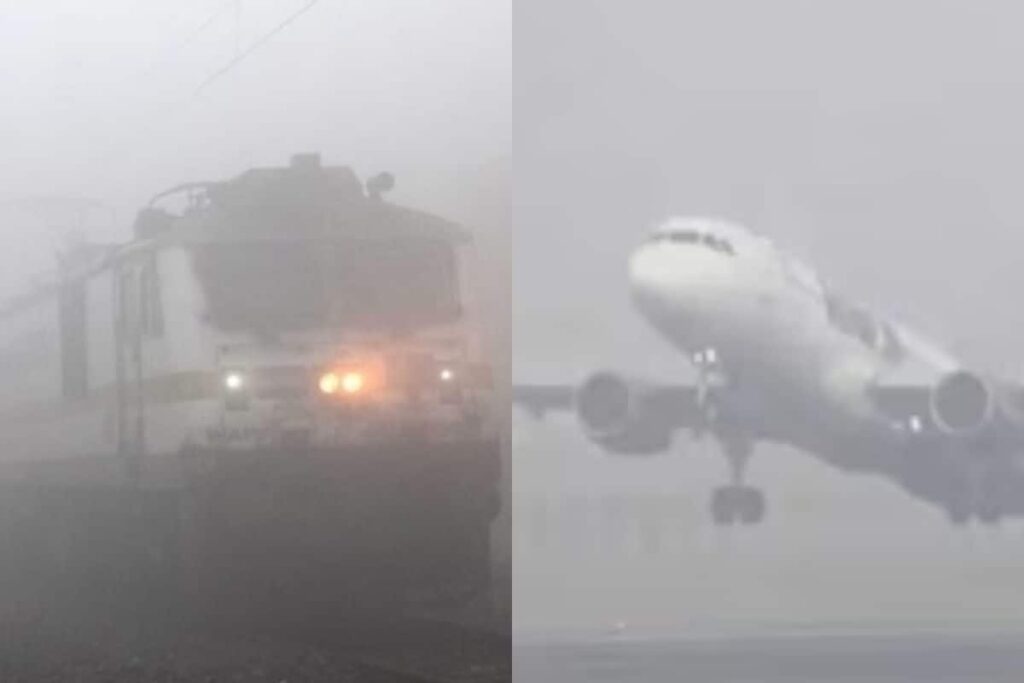 Cold Wave Engulfs Delhi, Flight And Train Ops Hit Amid Dense Fog