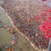 Flower Petals Showered On Pilgrims During 'Amrit Snan' At Maha Kumbh Mela | Watch