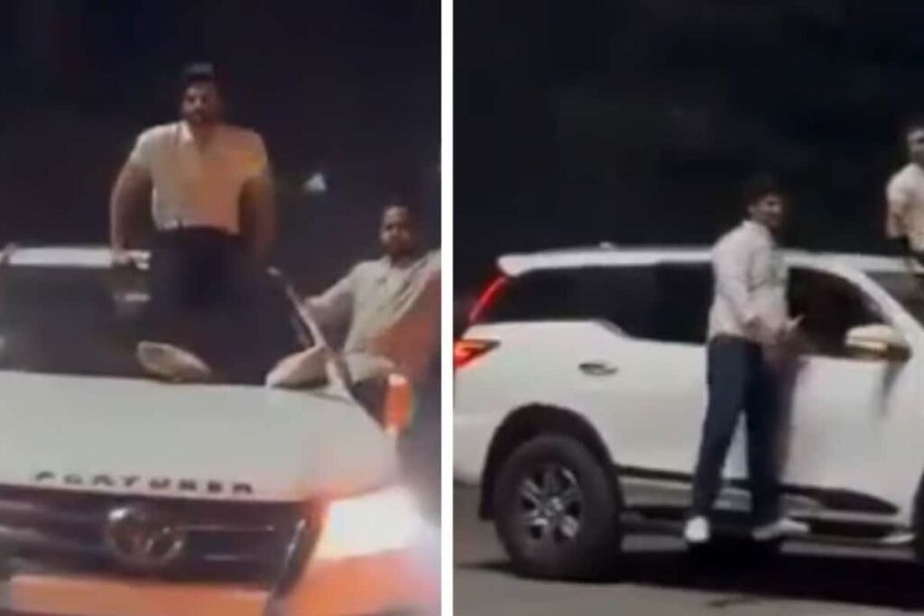 Video| Noida Math: 3 Men + Car Stunt+ 'Squid Games' Song= Rs 33,000 Fine