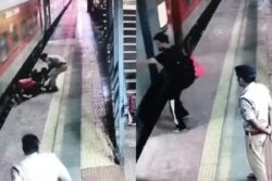 Alert RPF Personnel Saves Man Who Fell While Boarding Moving Train in Mumbai