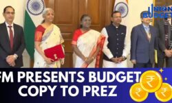 Finance Minister Nirmala Sitharaman presents Copy Of Budget To President Murmu | Budget 2025