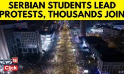 Serbian Students Led An Overnight Bridge Blockade In Novi Sad Protesting The Government | N18G