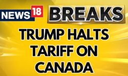 US President Donald Trump Halts Tariff On Mexico, Canada For 30 Days | Trump Tariff | News18