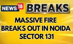 Massive Fire Breaks Out In Uttar Pradesh's Noida Sector 131 | Uttar Pradesh | #breakingnews