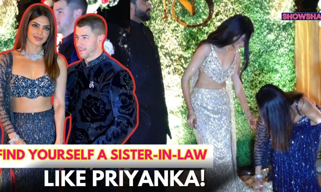 Priyanka Chopra Fixes Her Bhabhi-To-Be's Train, Hair Before Posing Together With Nick At Sangeet