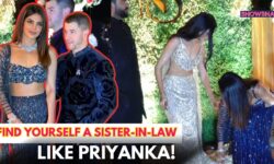 Priyanka Chopra Fixes Her Bhabhi-To-Be's Train, Hair Before Posing Together With Nick At Sangeet