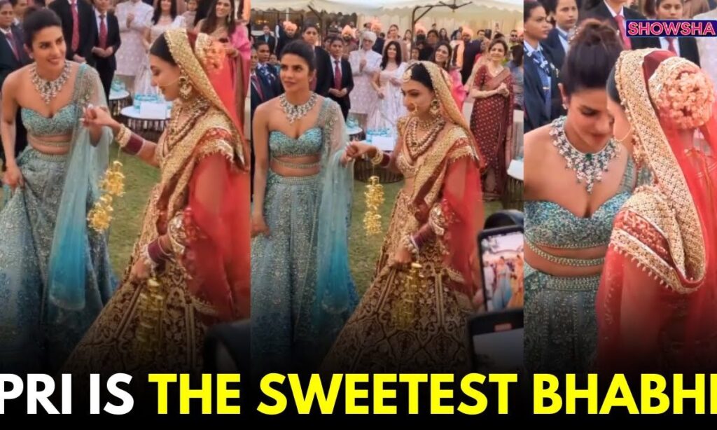 Priyanka Chopra Helps Her Bhabhi Neelam Upadhyaya Up The Mandap, Untangles Her Dupatta | WATCH