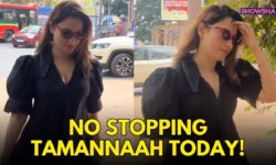 Tamannaah Bhatia Refuses To Stop & Pose For The Paps As She Steps Out In A Gorgeous Black Dress