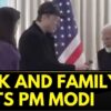 Modi Trump Meet | Tesla CEO Elon Musk And Family Meet PM Modi At The Blair House, Washington