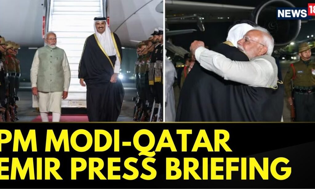 PM Modi & Sheikh Tamim Bin Hamad Al Thani, Amir of the State of Qatar, Hold Delegation-Level Meet