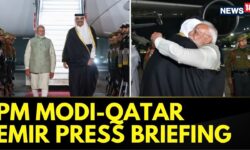 PM Modi & Sheikh Tamim Bin Hamad Al Thani, Amir of the State of Qatar, Hold Delegation-Level Meet