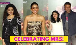 Sanya Malhotra, Palak Muchhal & Many MORE Celebs Attend 'Mrs' Success Party | WATCH