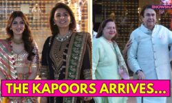 Neetu Kapoor, Riddhima Kapoor, Randhir Kapoor Arrive For Aadar Jain-Alekha Advani's Mehendi Ceremony