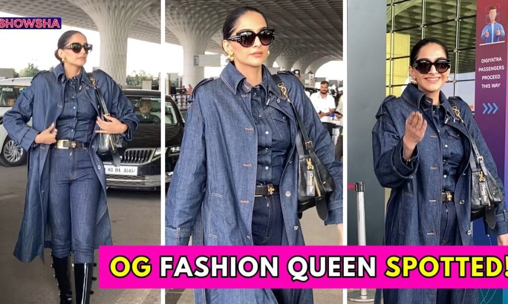 Sonam Kapoor's All-Denim Airport Look Proves Why She's The OG Fashion Queen I WATCH