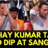 Actor Akshay Kumar Visited Maha Kumbh In Prayagraj And Took A Holy Dip At The Triveni Sangam | N18K