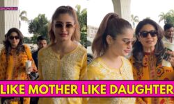 Rasha Thadani Twins With Mom Raveena Tandon In Gorgeous Yellow Kurtas | WATCH