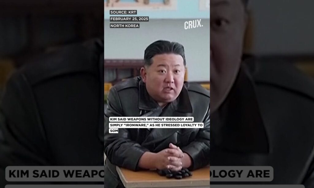 "Arms Without Ideology Are ironware" North Korea's Kim Visits Military Academy