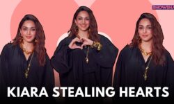 Kiara Advani Stuns In A Black Dress Paired With Oversized Gold Jewellery | WATCH