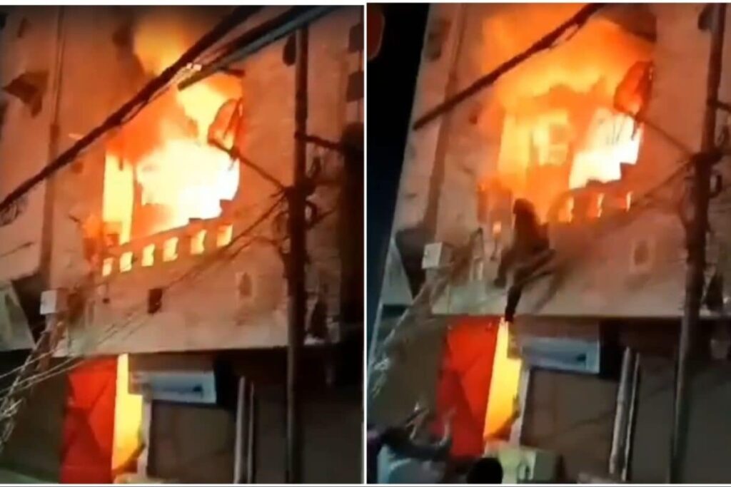 Video: Six Jump Off Building To Escape Fire In Delhi's Nangloi, Hospitalised