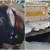 Car Falls Into Drain In Delhi's Dwarka After Portion Of Road Caves In | Videos