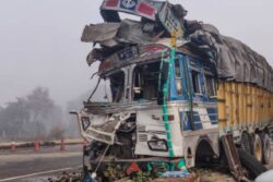 Tragic Crash on Purvanchal Expressway, Three Dead After Truck Smashes Into Container