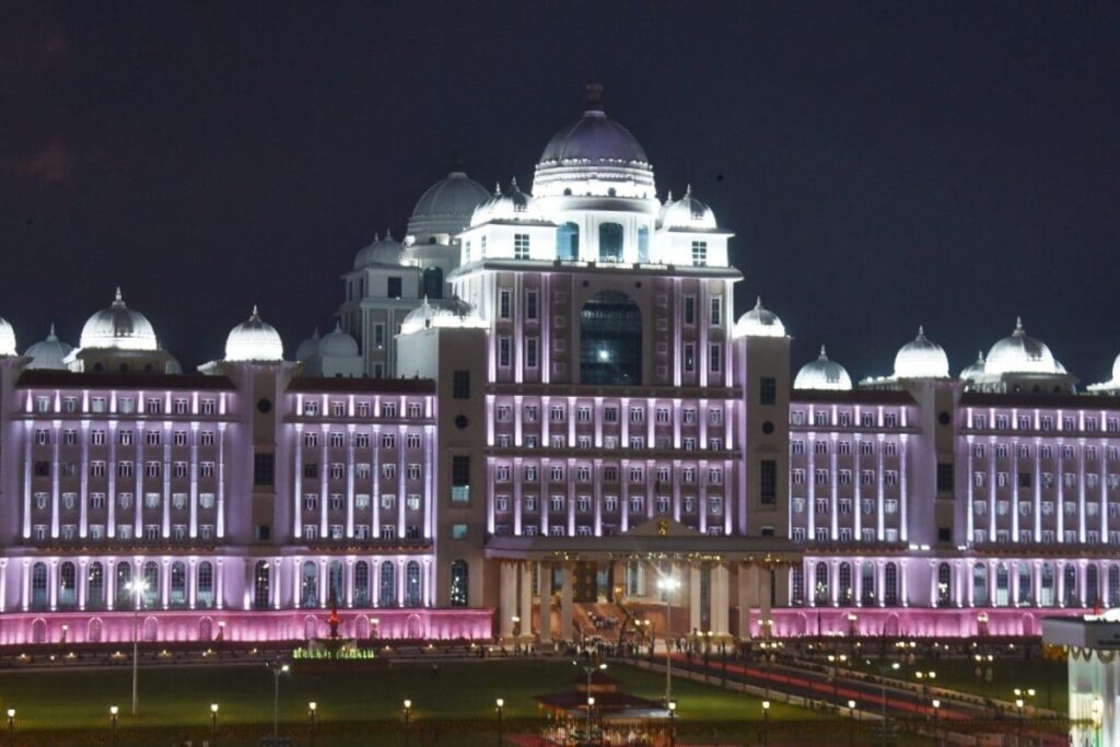 Telangana Secretariat Railing Collapses, Debris Falls On Car; Ministers Demand Investigation